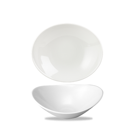 White Orbit Oval Bowl 7"